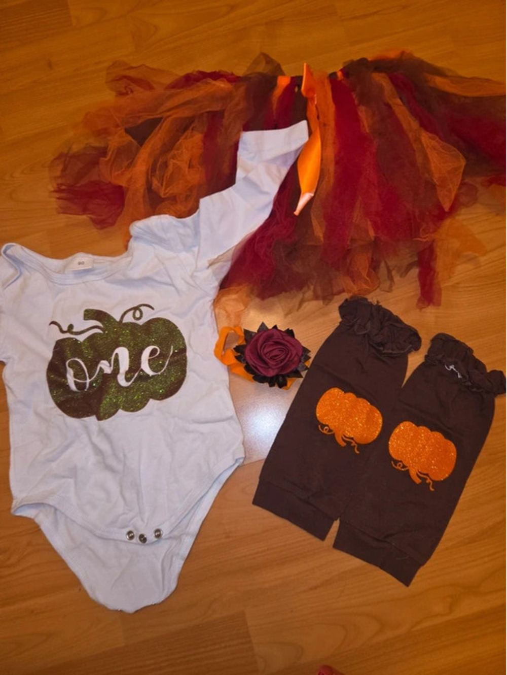 Toddler pumpkin Tutu set